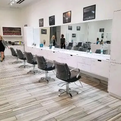 A salon styling row